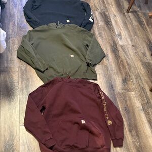 Carhartt Men's Hoodie Trio - Black, Olive, Maroon